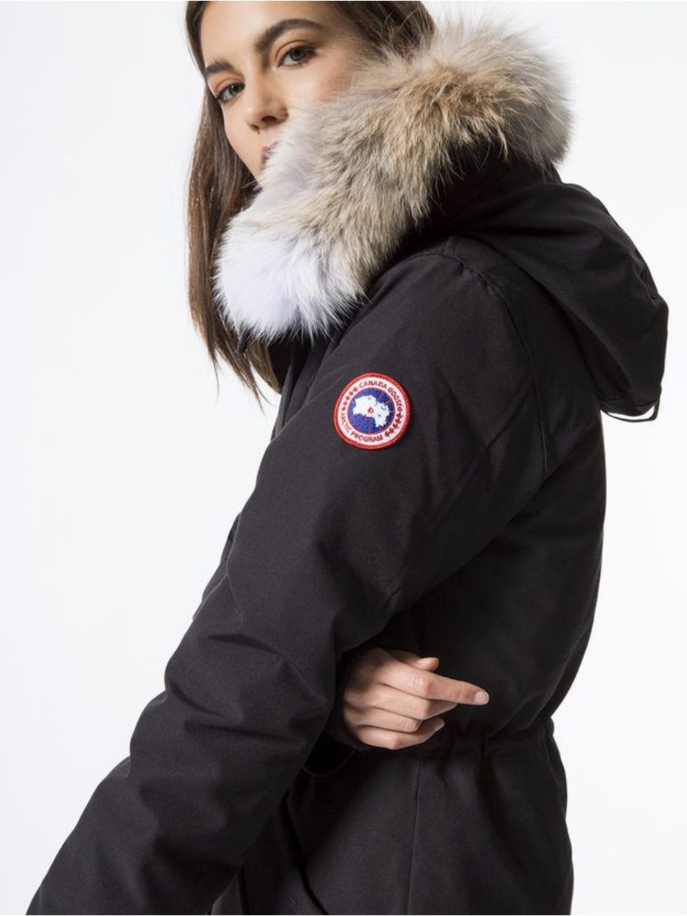 Canada Goose Navy Parka with Fur Trim Hood